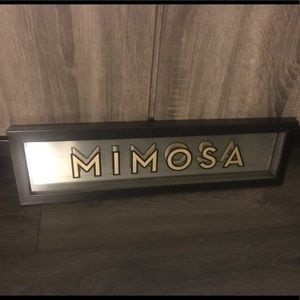 Z Gallerie Framed Mimosa Sign